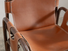 Tito Agnoli Cane & Leather Sling Armchair