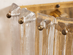 Tiered Murano Bark Glass Wall Light