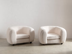 1980s French Upholstered Club Chair