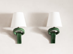 Circular Green Ceramic Wall Light