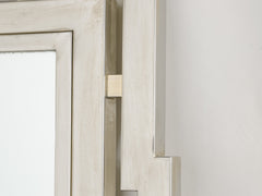 1970s Large Italian Chrome Wall Mirror in the Manner of Romeo Rega