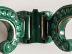 Twin Arm Green Ceramic Wall Light