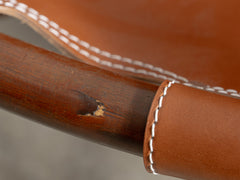 Tito Agnoli Cane & Leather Sling Armchair