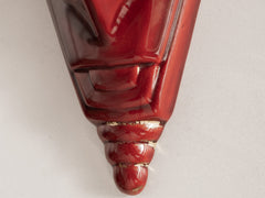 Art Deco Garnet Ceramic Single Wall Light