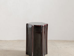 Geometrical Pawn Side Table - Dark Brown
