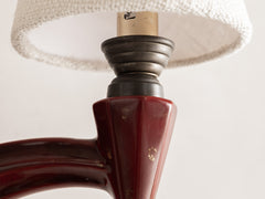 Art Deco Garnet Candelabra Ceramic Wall Light