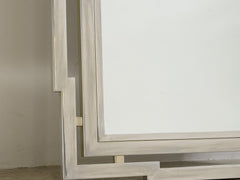 1970s Large Italian Chrome Wall Mirror in the Manner of Romeo Rega