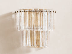 Tiered Murano Bark Glass Wall Light