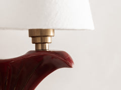 Art Noveaux Burgundy Ceramic Wall Light