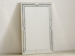 1970s Large Italian Bevelled Glass Wall Mirror