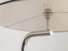 1930s Art Deco Chrome & Mirrored Glass Floor Lamp