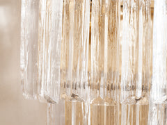 Tiered Murano Bark Glass Wall Light