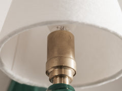 Art Deco Single Arm Green Ceramic Wall Light