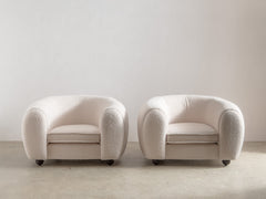 1980s French Upholstered Club Chair