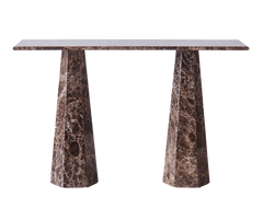 Hexagon Console Table - Dark Emperador