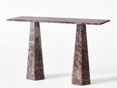Hexagon Console Table - Dark Emperador