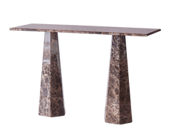 Hexagon Console Table - Dark Emperador
