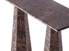 Hexagon Console Table - Dark Emperador