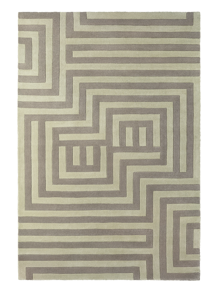 Wool Labyrinth Rug, Beige