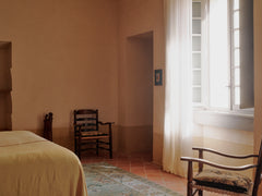 Embroidered Linen Bedspread,  Butter