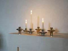 Doublet Candleholder Large - Titanium
