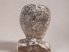 Carved Stone French Antique Head Sculpture