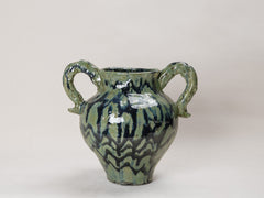 Blue Swirl Ceramic Pot