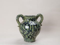 Blue Swirl Ceramic Pot