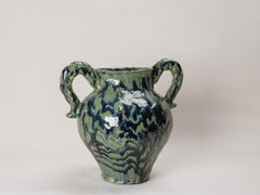 Blue Swirl Ceramic Pot
