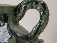 Blue Swirl Ceramic Pot