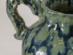 Blue Swirl Ceramic Pot