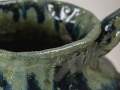 Blue Swirl Ceramic Pot