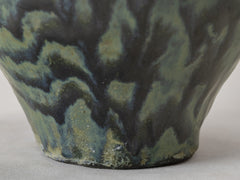 Blue Swirl Ceramic Pot