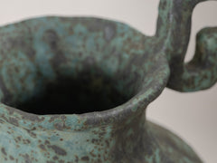 Shipwreck Blue Ceramic Urn