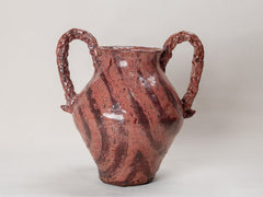 Maroon Swirl Ceramic Pot Large