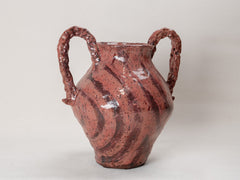 Maroon Swirl Ceramic Pot Large