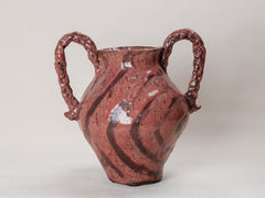 Maroon Swirl Ceramic Pot Large