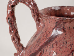 Maroon Swirl Ceramic Pot Large