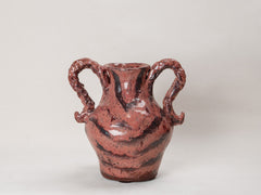 Maroon Swirl Ceramic Pot Small