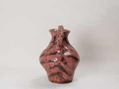 Maroon Swirl Ceramic Pot Small