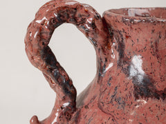 Maroon Swirl Ceramic Pot Small