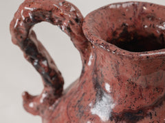 Maroon Swirl Ceramic Pot Small