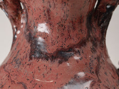 Maroon Swirl Ceramic Pot Small