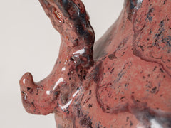 Maroon Swirl Ceramic Pot Small