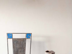 Mid Century French Ceramic Wall Light, Twin Arm - Indigo