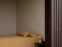 Embroidered Linen Bedspread,  Butter