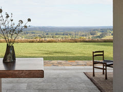 1970s French Brutalist Wooden Tray with Ivory Handles
