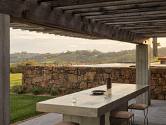 Soleil Stool - Bronze with Sunset Stripe