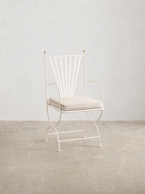 Soleil Chair with Curved Arm - Ivory