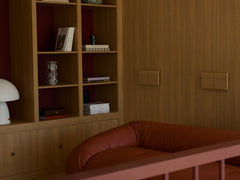 Rythme Vase 15 in Mahogany and White Glaze